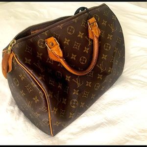 Authentic LOUIS VUITTON SPEEDY 30 HAND BAG PURSE MONOGRAM CANVAS M41526 TH1010